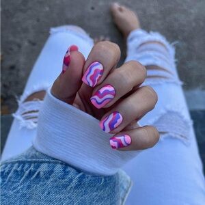 Red Aspen Nails -JADE’S GEODES- POP-On Manicure - MEDIUM SQUARE